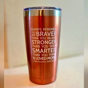 'Always Remember' Quoted Pink Sparkle Mug, Brand New!